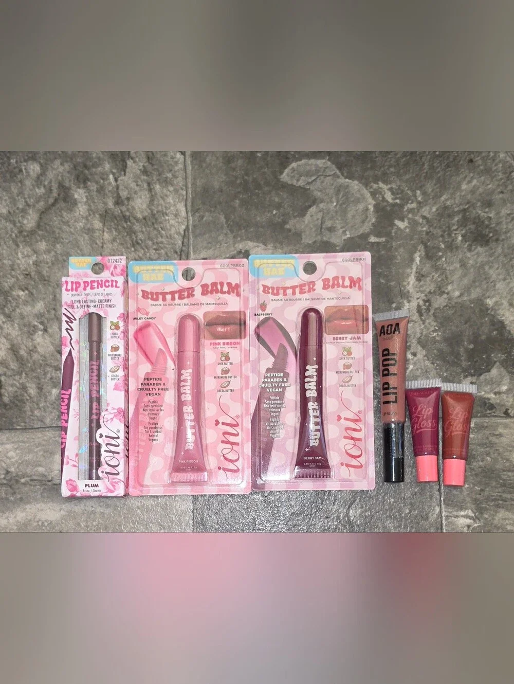 Lip Bundle - Ioni Butter Balm Lips, Lip Pencil, Tinted Lip Gloss + More BNIB